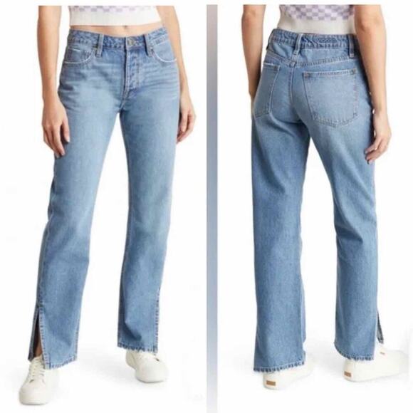 VIGOSS High Waisted Split Hem Straight Ace Jeans Medium Wash Size 30 - Picture 14 of 14